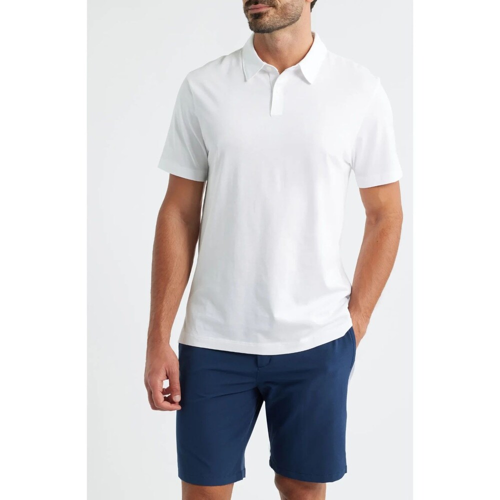 MACK WELDON Pima Cotton Short Sleeve Polo Shirt Men XXL Collared Classic Preppy